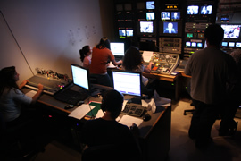 The CitrusTV control room during a taping of CitrusTV News