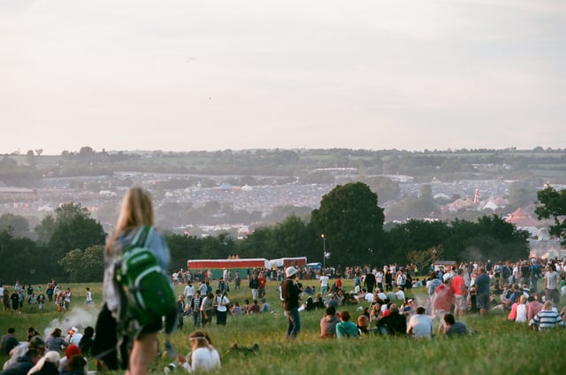 View across the festival