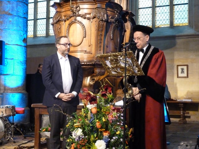 Wales receives an honorary doctorate from Maastricht University, 2015