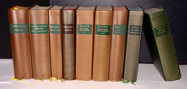 Nine books in the Pléiade collection