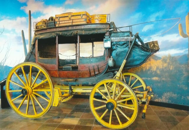 1879 Wells Fargo Stagecoach on exhibit in the Wells Fargo Museum in Phoenix