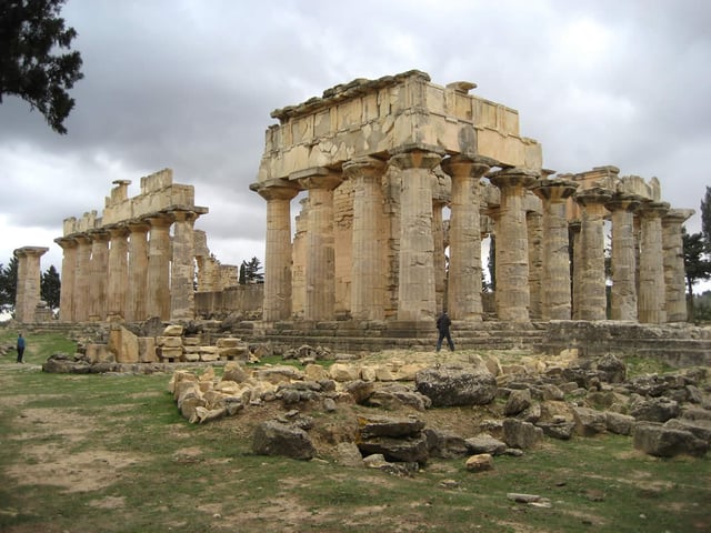 The temple of Zeus in the ancient Greek city of Cyrene