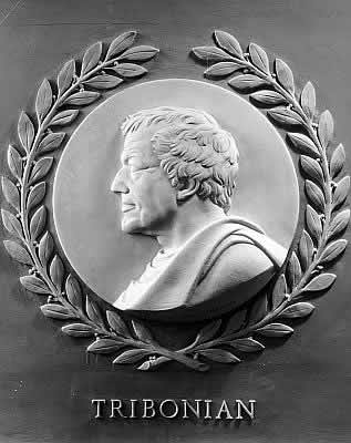 Bas-relief plaque of Tribonian in the Chamber of the House of Representatives in the United States Capitol.