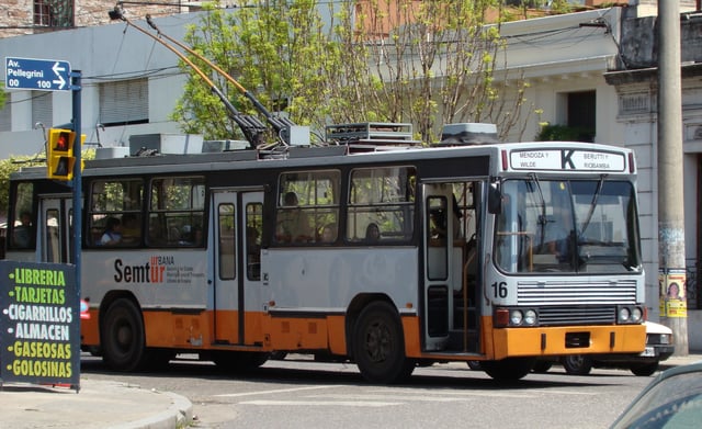 Trolleybus in the city centre