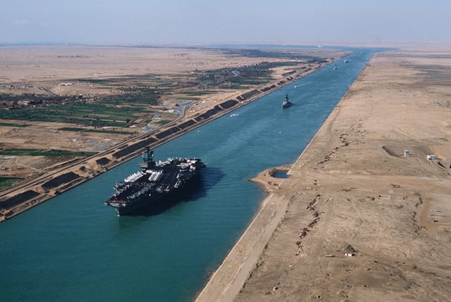 The Suez Canal.