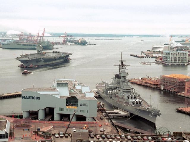 Nauticus and USS Wisconsin