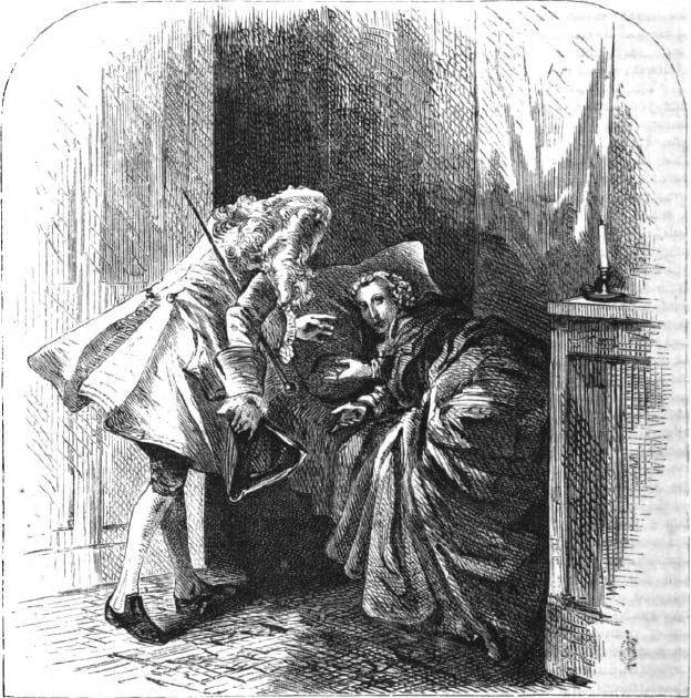 Frederick's first interview with the philosopher Voltaire (left) in the Duchy of Cleves