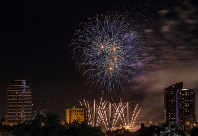 Independence Day celebration on the Grand River.