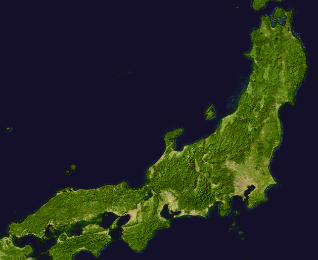 Satellite view of Honshu