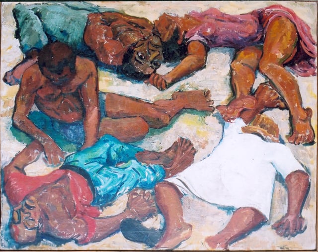 Painting of the Sharpeville Massacre of March 1960