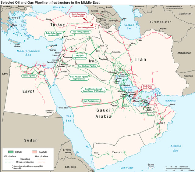 Oil and gas pipelines in the Middle-East