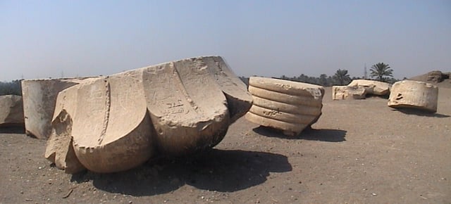 Ruins of the palace of Apries, in Memphis.