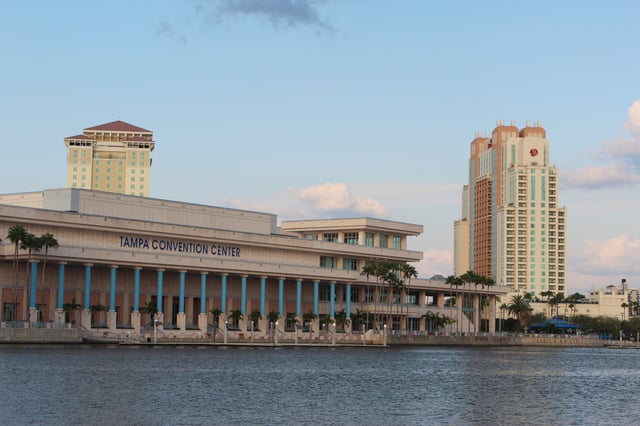 Tampa Convention Center, built at the site of Fort Brooke