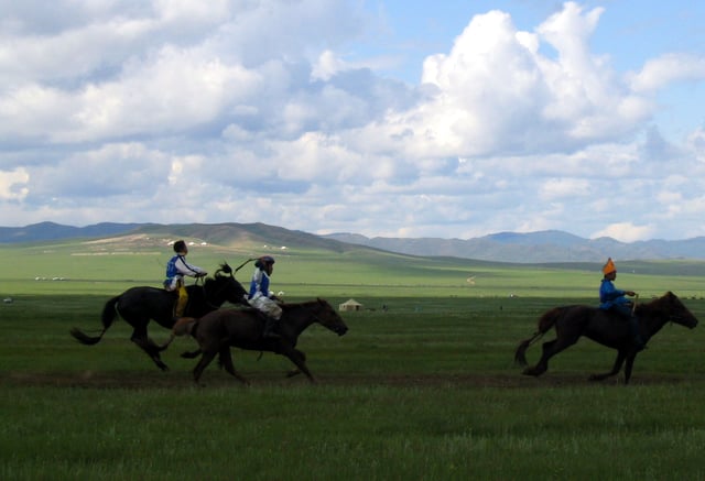 Riders during Naadam festival