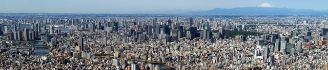 Panoramic view of Tokyo from Tokyo Skytree