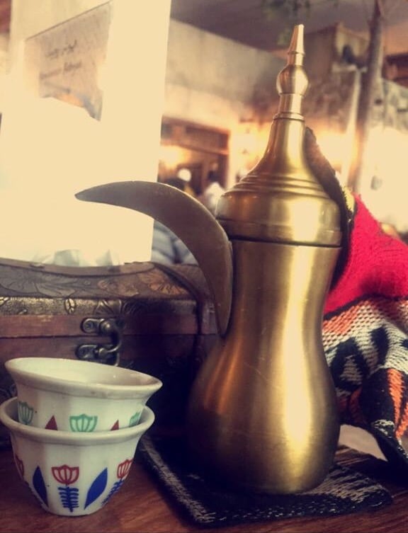 Arabic coffee is a traditional beverage in Arabian cuisine