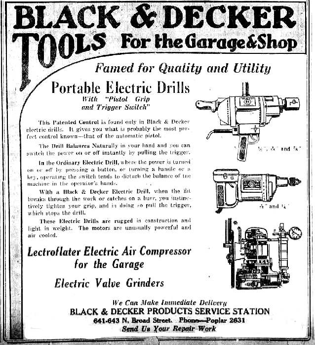 1920 ad for the drills.