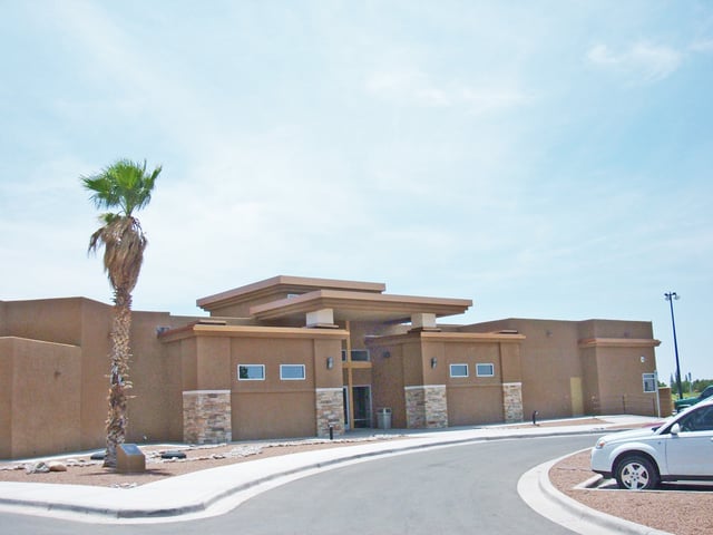 The new clubhouse at Desert Lakes Golf Course was constructed in 2007