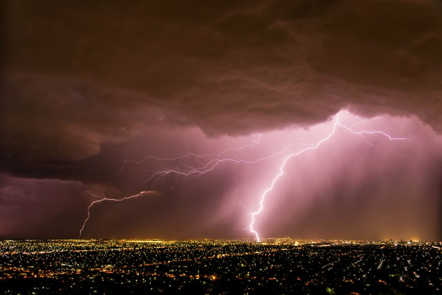 A spring storm over Adelaide