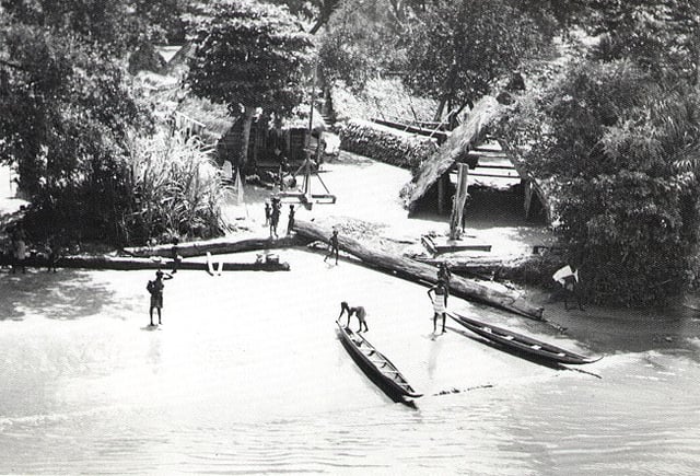 Maroon village, along Suriname River, 1955.
