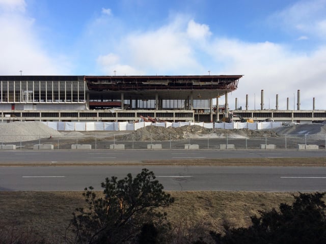 Terminal demolition in progress