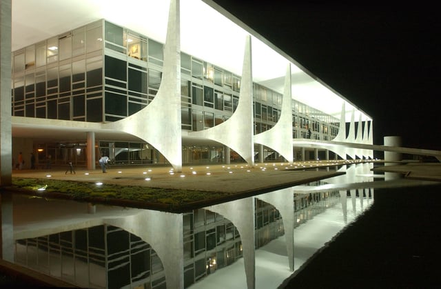 The Planalto Palace, in Brasília, Brazil