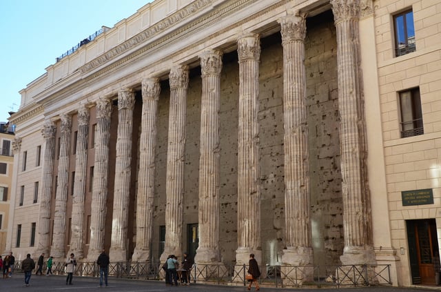 Rome chamber of commerce in ancient Temple of Hadrian