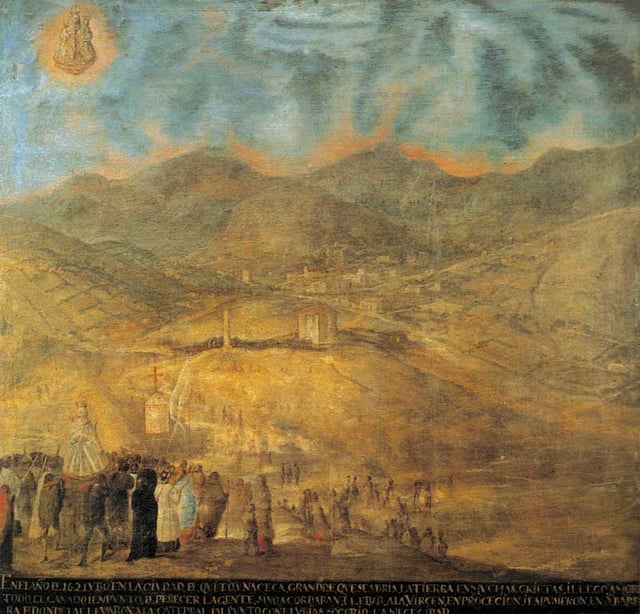 Artwork that shows a far view of the city. Mid-18th century.