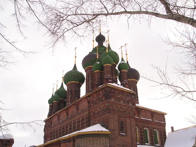 St. John the Baptist Church, dating from the 1680s, is the acme of traditional Russian architecture