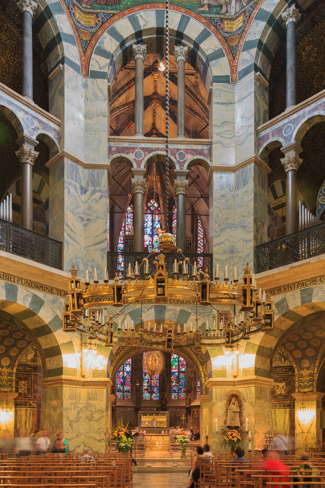 Interior of the Palatine Chapel in Aachen