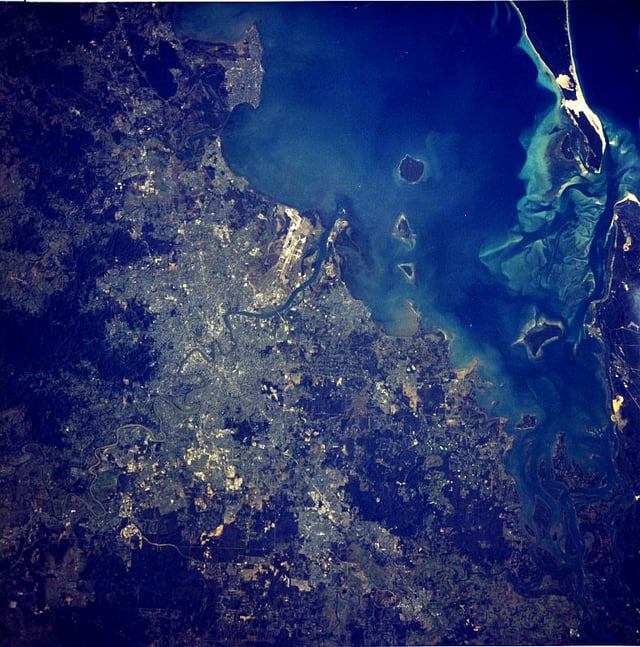 Satellite image of Brisbane Metropolitan Area