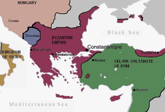The Byzantine Empire and the Seljuk Sultanate of Rûm before the First Crusade (1095–1099)