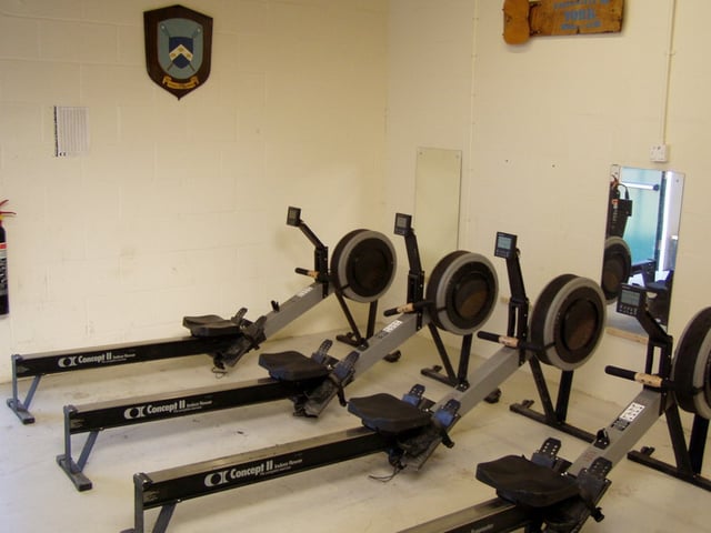 A row of Concept2 "Model C" ergometers