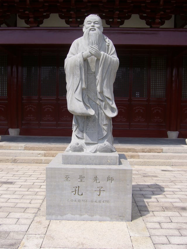 Statue of Confucius on Chongming Island in Shanghai