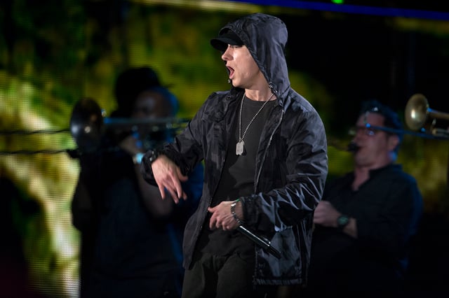 Eminem performs at the Concert for Valor in Washington, D.C. in 2014.
