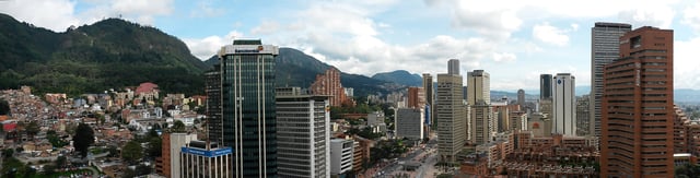 Panorama of the Centro Internacional (International Centre) of Bogotá