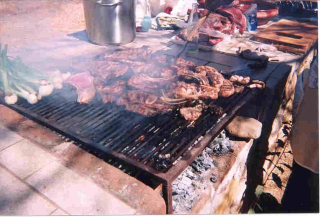 Grilling carne asada
