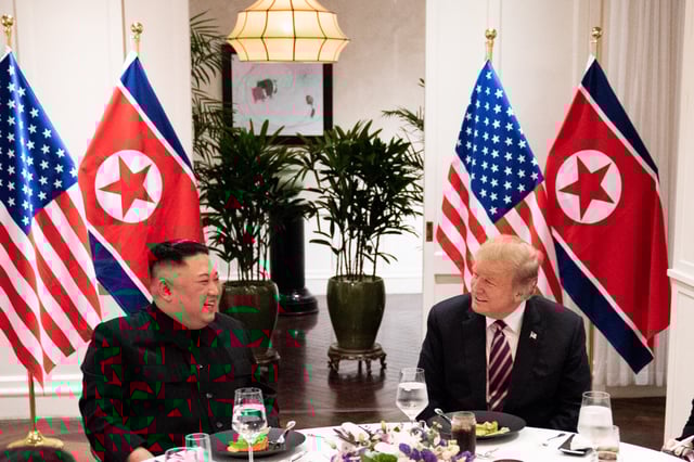 Donald Trump and Kim Jong-un in Hanoi, Vietnam, February 2019
