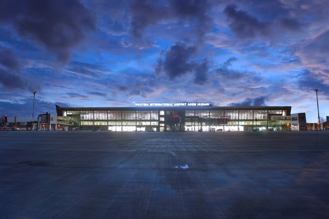 The international airport of Pristina.