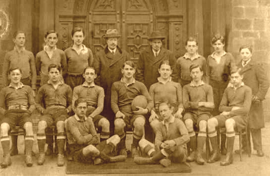 Rugby team of Serbian students at George Heriot's school in 1918