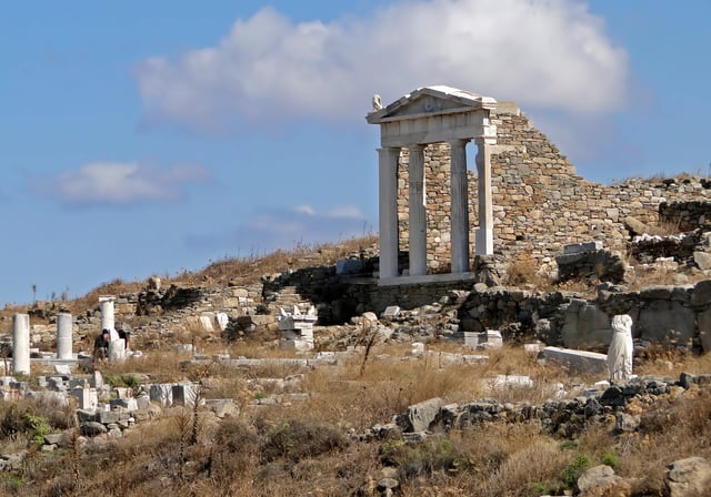 The remains of the temple of Isis on Delos
