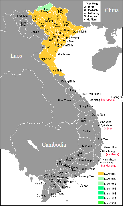 Territorial expansion of Vietnam, 1009–1834
