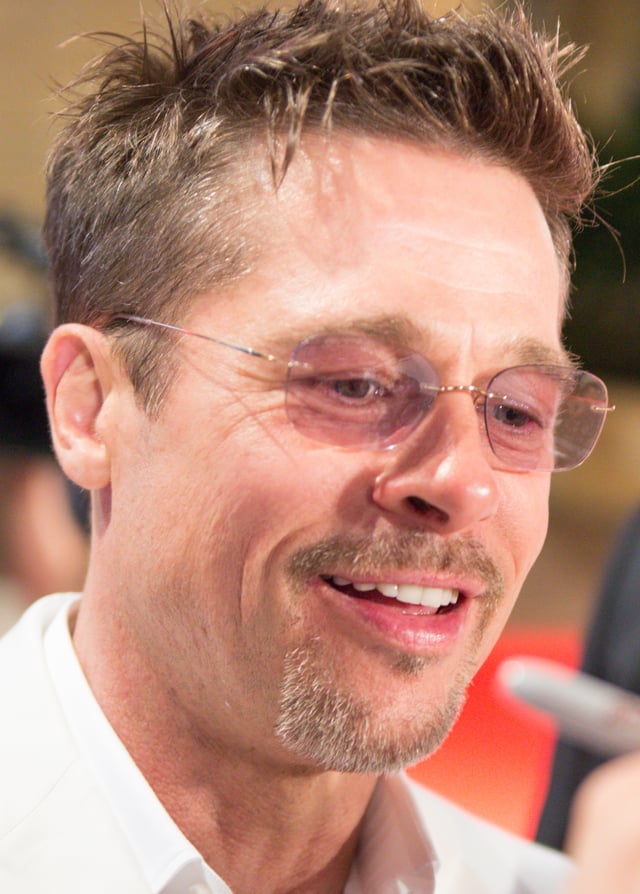 Pitt at the premiere of War Machine in Japan in May 2017