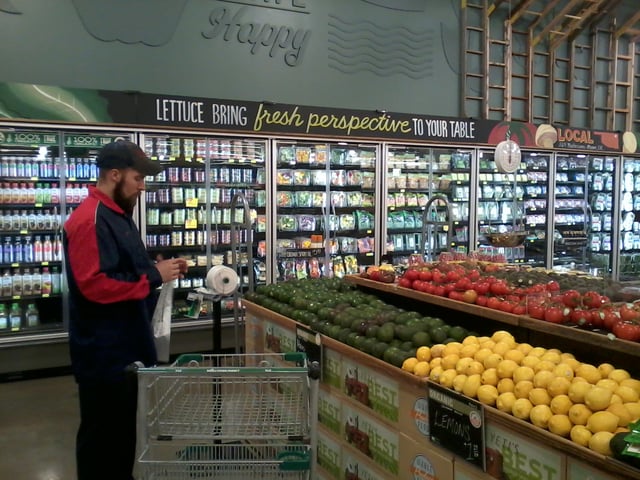 The produce department of a new Whole Foods Market located in the Southern Hills area of Tulsa, Oklahoma