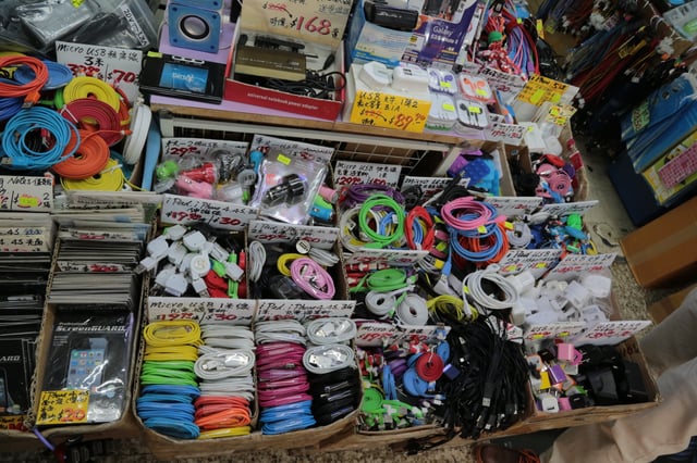 A variety of USB cables for sale in Hong Kong