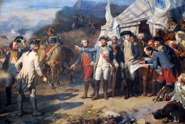 Washington and the Comte de Rochambeau at Yorktown, 1781
