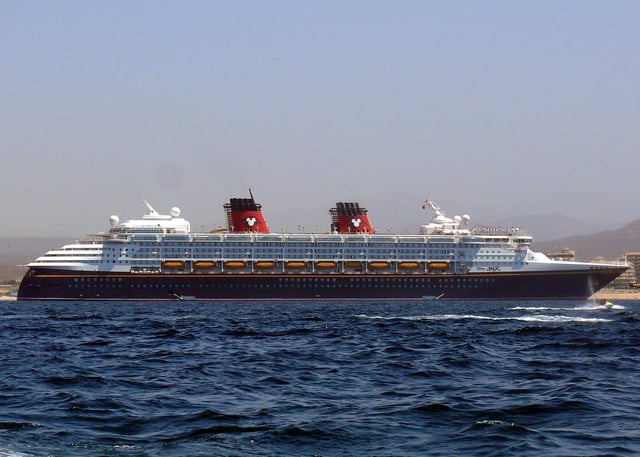 The Disney Magic of the Disney Cruise Line at Cabo San Lucas, Mexico.