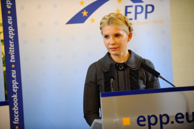 Yulia Tymoshenko at a March 2011 meeting of the European People's Party