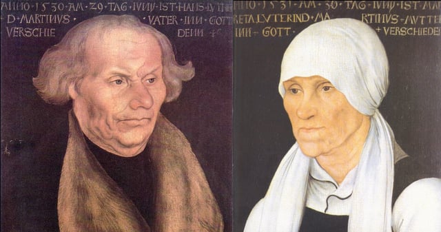 Portraits of Hans and Margarethe Luther by Lucas Cranach the Elder, 1527