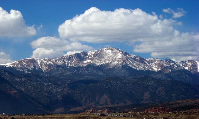 Pikes Peak, the easternmost "14er" in the United States